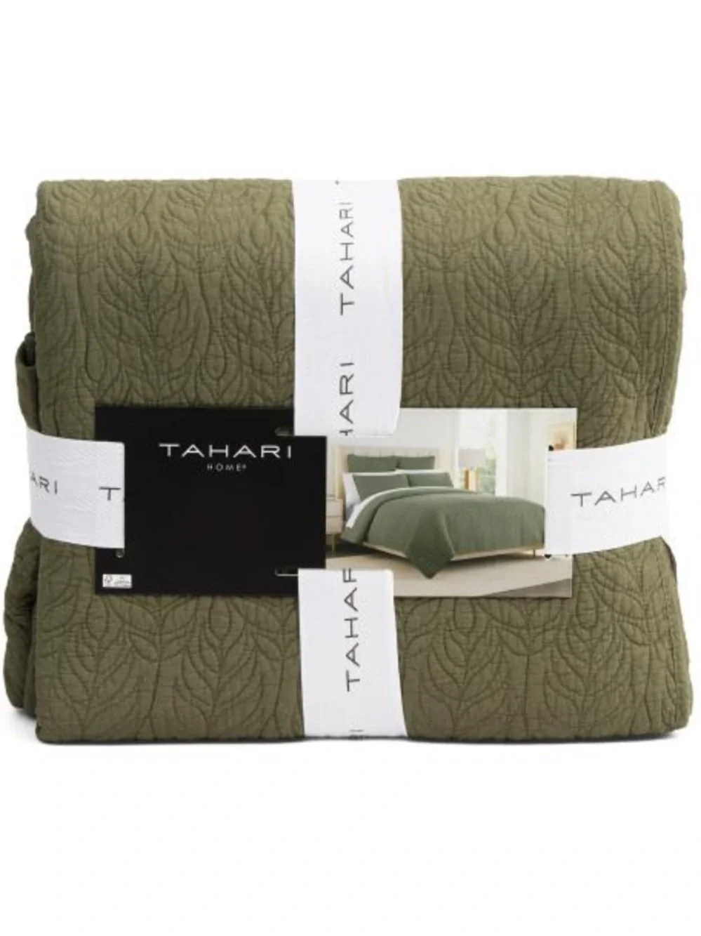 Tahari Neutral Quilted Cotton Quilt Set